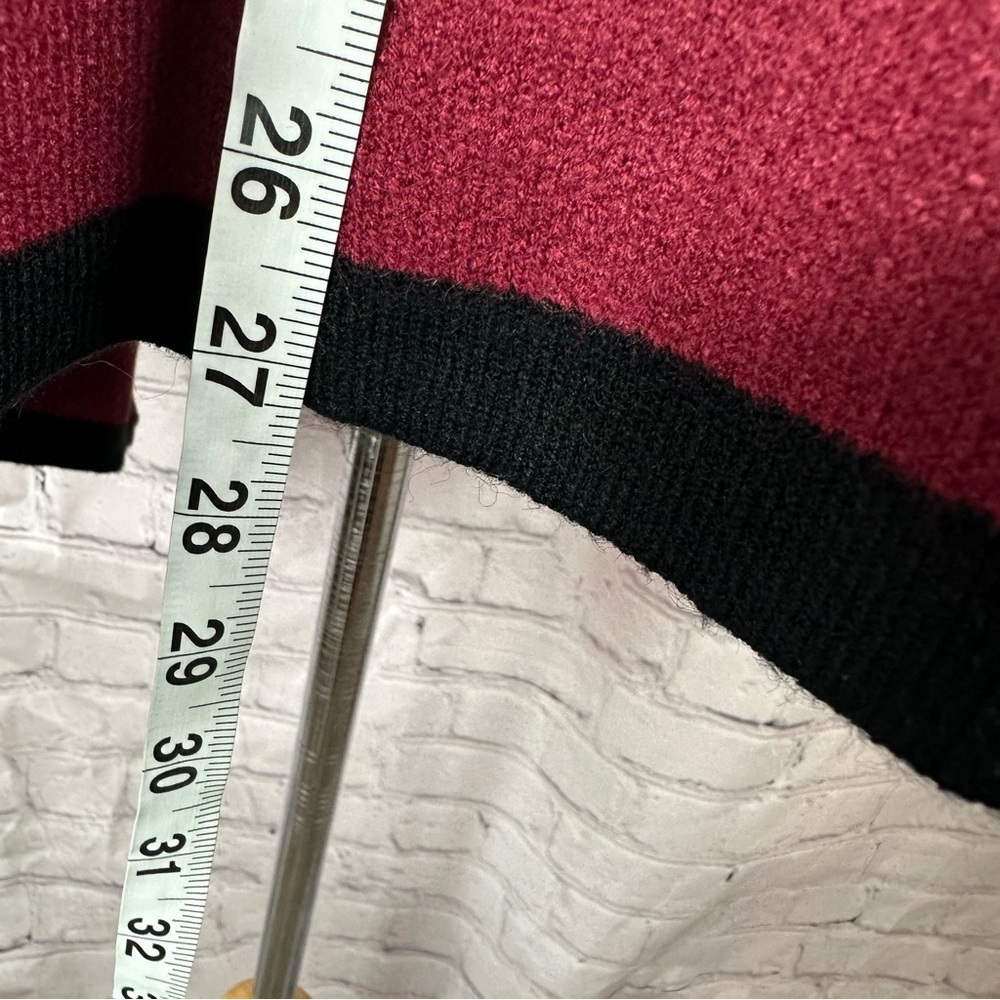 NWT entro Boutique Burgundy/Black open front cardigan sweater boho western - Picture 5 of 13